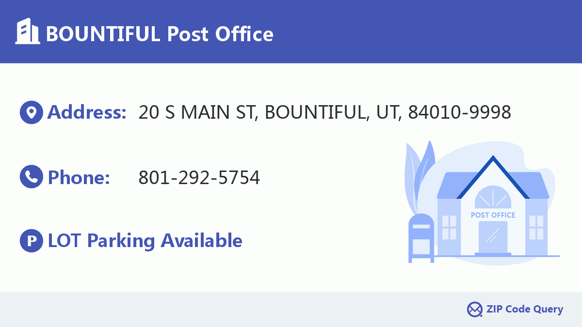 Post Office:BOUNTIFUL