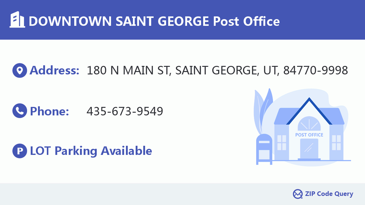 Post Office:DOWNTOWN SAINT GEORGE
