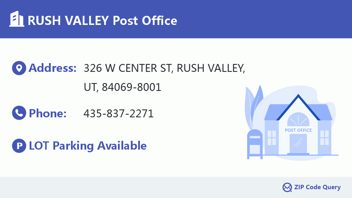 Post Office:RUSH VALLEY